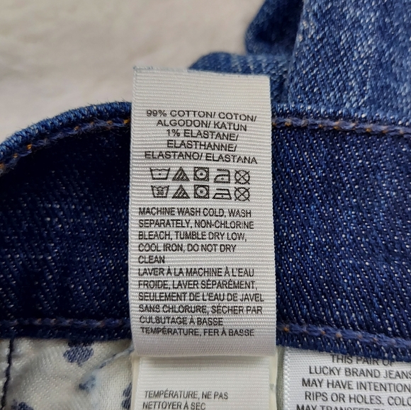 Lucky Brand Sweet Crop Mid Rise Blue Cropped Jeans Hayward Size 27 - Picture 13 of 14